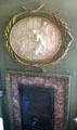 Italian marble relief over original grate in dressing room at Newhailes. Musselburgh, Scotland.