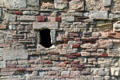 Wall patterns at Tantallon Castle. Scotland.