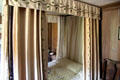 Garden room with bed hangings in style of 1725 at Culross Palace. Culross, Scotland.