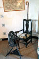 Spinning wheel & chair at The Study. Culross, Scotland.