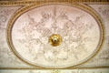 Central Rococo decoration on ceiling by John Dawson in Red Drawing Room at Hopetoun House. Queensferry, Scotland.