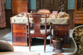 Kneehole writing desk & chair in Oak Room at Lauriston Castle. Edinburgh, Scotland.