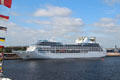 Cruise ship in Leith harbor. Edinburgh, Scotland.
