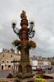 Unicorn atop Jedburgh Jubilee Fountain. Jedburgh, Scotland