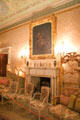 Drawing room fireplace at Manderston House. Duns, Scotland.