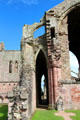 Side aisle at Melrose Abbey. Melrose, Scotland.