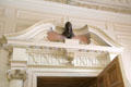 Doorway pediment & bust ante drawing room at Thirlestane Castle. Scotland.