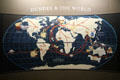 Map of Dundee's trade shipping route at Verdant Works Museum. Dundee, Scotland.