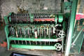 Jute roving machine to twist & thin fiber at Verdant Works Museum. Dundee, Scotland.