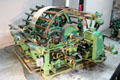 Jute beaming machine measures thread for loom at Verdant Works Museum. Dundee, Scotland.