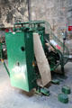 Jute finishing machine to give jute linen a smooth & pressed finish at Verdant Works Museum. Dundee, Scotland.