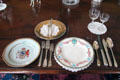 Place setting in dining room at Glamis Castle. Angus, Scotland.
