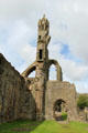 Western tower ruins of nave of St Andrews Cathedral. St Andrews, Scotland.