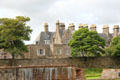 Row housing along South Street over wall of St Andrews Cathedral. St Andrews, Scotland.