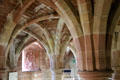 Medieval vaults on grounds of St Andrews Cathedral used for museum displays by Historic Scotland. St Andrews, Scotland.