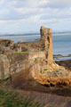 Rocky site of St Andrews Castle since c1200. St Andrews, Scotland.