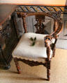 Corner armchair in King's bedchamber at Falkland Palace. Falkland, Scotland.