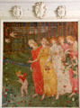 Procession of Girls painting by Phoebe Anna Traquair after Botticelli at Kellie Castle. Pittenweem, Scotland.