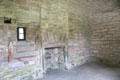 Tower fireplace at Huntingtower Castle. Perth, Scotland.