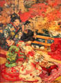 Japanese Musician painting by Edward Atkinson Hornel of Glasgow Boys at Broughton House. Kirkcudbright, Scotland.