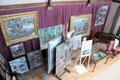 Edward Atkinson Hornel in his studio at Broughton House. Kirkcudbright, Scotland.