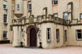Entrance to wing of 1890 at Fyvie Castle. Turriff, Scotland.