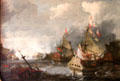 Spanish Armada painting by Peter Van de Velde at Fyvie Castle. Turriff, Scotland.