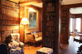 Library with c6500 books collected over centuries at Brodie Castle. Brodie, Scotland.
