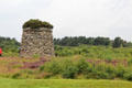 Memorial stone cairn built by Duncan Forbes of Culloden at Culloden Battlefield after site became shrine to Scots. Culloden Moor, Scotland.