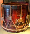 Regimental drum of Culloden Volunteers at Fort George Highlanders' Museum. Fort George, Scotland.