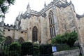Side view of structure of Bristol Cathedral. Bristol, England.