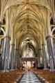 Vaulting over central aisle of Bristol Cathedral. Bristol, England.