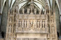 Statuary behind altar at Bristol Cathedral. Bristol, England.