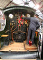 Control cab of Dean Goods class of locomotive at STEAM Museum of Great Western Railway. Swindon, England.
