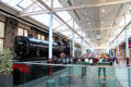 Steam locomotive on display at shopping center adjacent to STEAM Museum of Great Western Railway. Swindon, England.