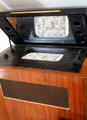Murphy Radio television set viewed from an inclined mirror in the lid, designed by R.D. Russell at Gordon Russell Design Museum. Broadway, England.