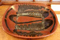 Molded dish by Ray Finch, Winchcombe Pottery at Gordon Russell Design Museum. Broadway, England.