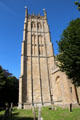 St James Church, remodeled in Perpendicular style & known for its soaring tower. Chipping Campden, England.
