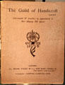 Guild of Handicraft booklet noting workshop in Chipping Campden at Court Barn Museum. Chipping Campden, England.