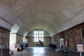 Long Gallery, with barrel ceiling running the length of the house, used for entertaining at Chastleton House. Moreton-in-Marsh, England.