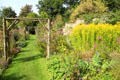 Pathway in garden at Chastleton House. Moreton-in-Marsh, England.