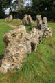 Detail of King's Men Stone Circle, part of Rollright Stones complex. England