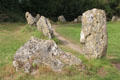 Detail of King's Men Stone Circle, part of Rollright Stones complex. England