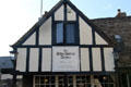 The Sherborne Arms half-timbered on upper half of building. Northleach, England.