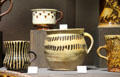 Slip decorated vessels from North Straffordshire at Potteries Museum & Art Gallery. Hanley, Stoke-on-Trent, England.