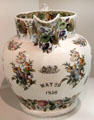 Crimean War Peace jug by Mayer Brothers & Elliot of Longport, Staffordshire at Potteries Museum & Art Gallery. Hanley, Stoke-on-Trent, England.