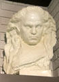 Earthenware bust of Beethoven by Richard Garbé made by Doulton & Co. of Burslem, Staffordshire at Potteries Museum & Art Gallery. Hanley, Stoke-on-Trent, England