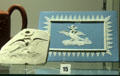 Japer mold with applied relief decoration & mold with which the relief was taken made in Staffordshire at Potteries Museum & Art Gallery. Hanley, Stoke-on-Trent, England.