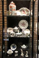 Collection of soft paste porcelain by various makers in London at Potteries Museum & Art Gallery. Hanley, Stoke-on-Trent, England.