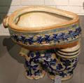 Stoneware water closet by Doulton & Co. of Lambeth, London at Potteries Museum & Art Gallery. Hanley, Stoke-on-Trent, England.
